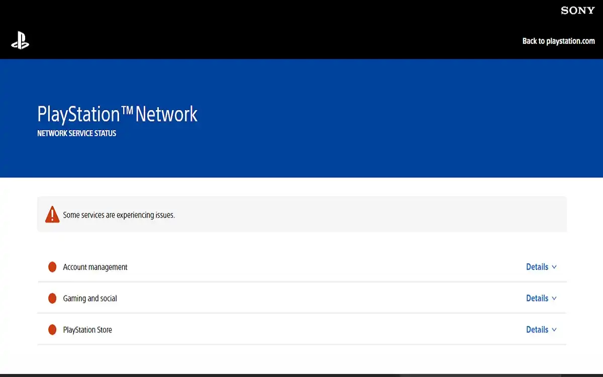 playstation network status